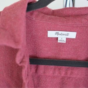Madewell Oversized Small Dark Pink Flannel